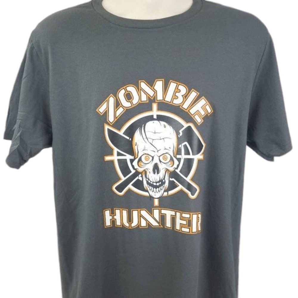 4 Zombie Hunter Unisex Graphic Shirt Funny Walking Dead Zombies Hunting